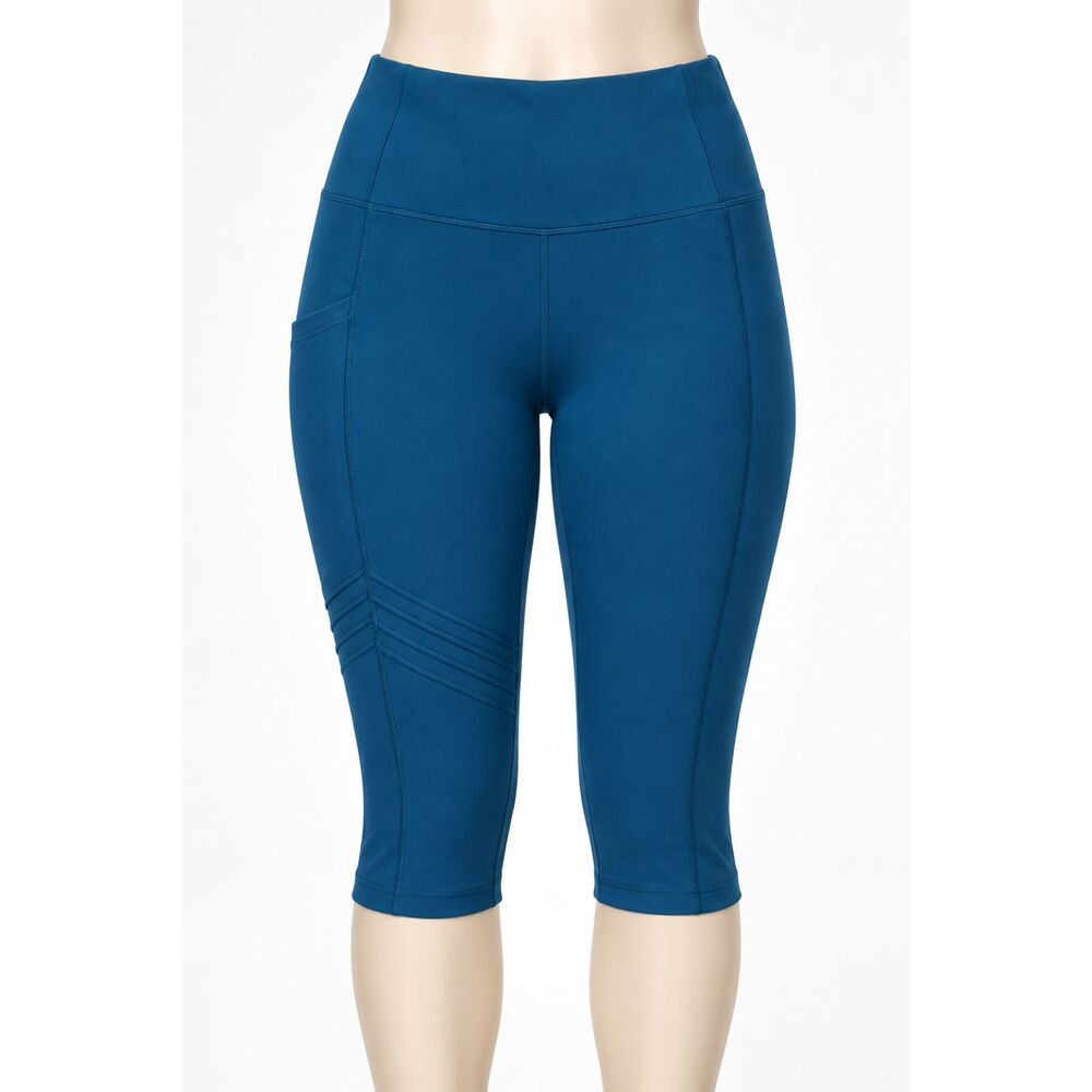 Oiselle Pocket Jogger Knickers Teal Workout Leggings Size 14